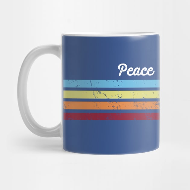 Retro Stripes Peace Love Vote by Jitterfly